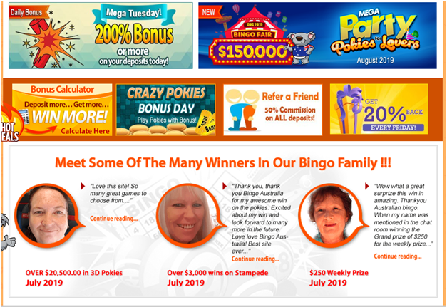 Bingo Australia games