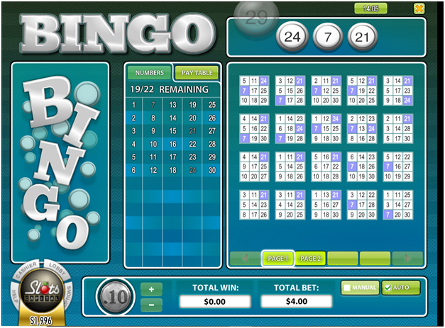 30 Ball Bingo at Slots Capital