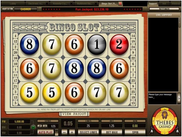 How to play Bingo slot 5 line